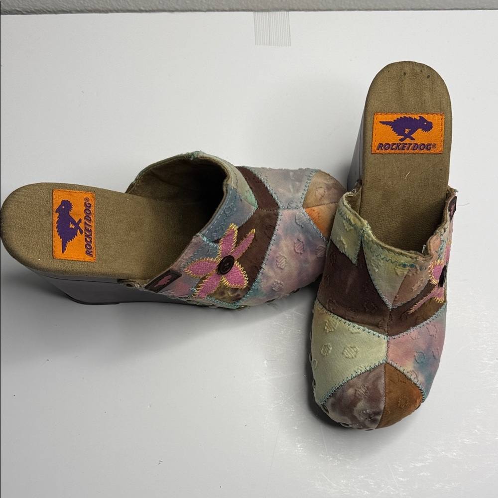 Rocket Dog Multicolor Patchwork Clogs - image 2